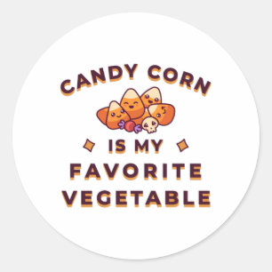 Candy Corn Halloween Ronde Sticker
