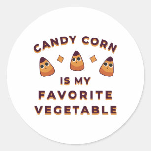 Candy Corn Halloween Ronde Sticker