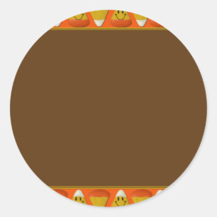 Candy Corn Halloween Ronde Sticker