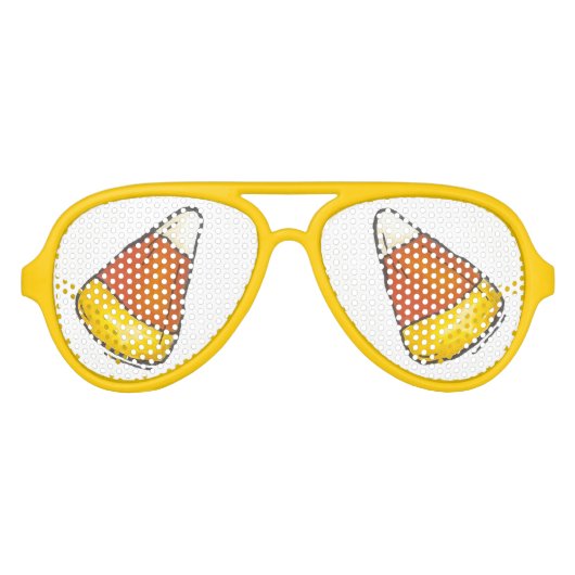 Candy Corn Halloween Thanksgiving Trick or treat Aviator Zonnebril (Voorkant)