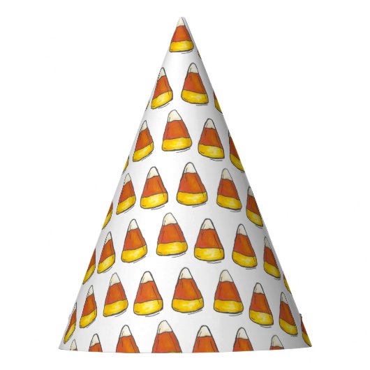 Candy Corn Halloween Thanksgiving Trick or treat Feesthoedjes (Voorkant)