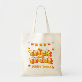 Candy Corn Halloween Trick or treat Canvas tas