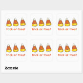 Candy Corn Halloween Trick-or-Treat Snoepjes Vierkante Sticker (Vel)