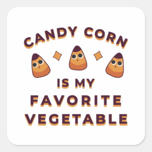Candy Corn Halloween Vierkante Sticker