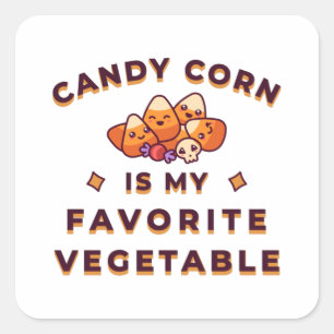 Candy Corn Halloween Vierkante Sticker