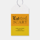Candy Corn Halloween Wees Enge Cadeau Labels Cadeaulabel (Achterkant)