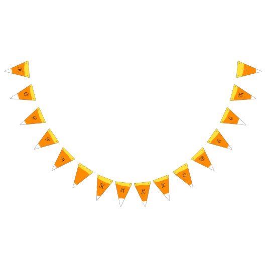 Candy Corn Happy Halloween - Bunting Flags Vlaggetjes (Alle)