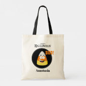Candy Corn Happy Halloween gepersonaliseerd Tote Bag (Achterkant)