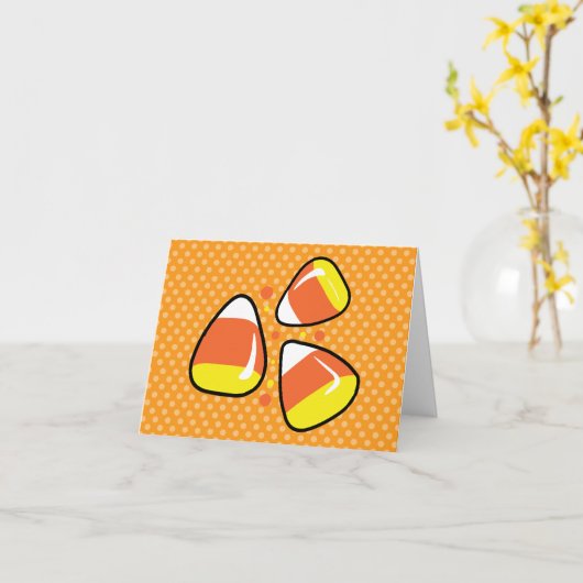 Candy Corn Happy Halloween Kaarten (Gele Bloem)