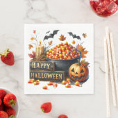 Candy Corn Happy Halloween Papier servet (Insitu)