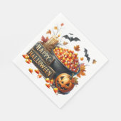Candy Corn Happy Halloween Papier servet (Hoek)