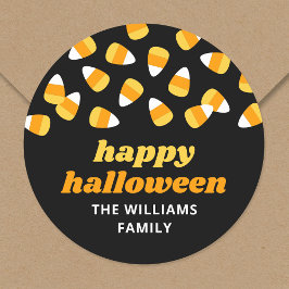 Candy Corn Happy Halloween Party Favoriet Ronde Sticker
