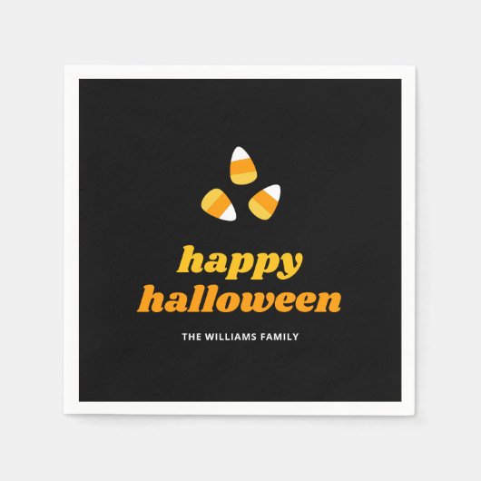 Candy Corn Happy Halloween Party Servet (Voorkant)