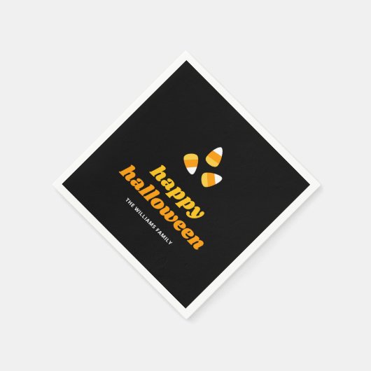Candy Corn Happy Halloween Party Servet (Hoek)