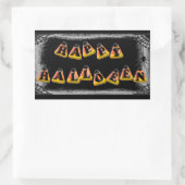 Candy Corn Happy Halloween Rechthoekige Sticker (Tas)