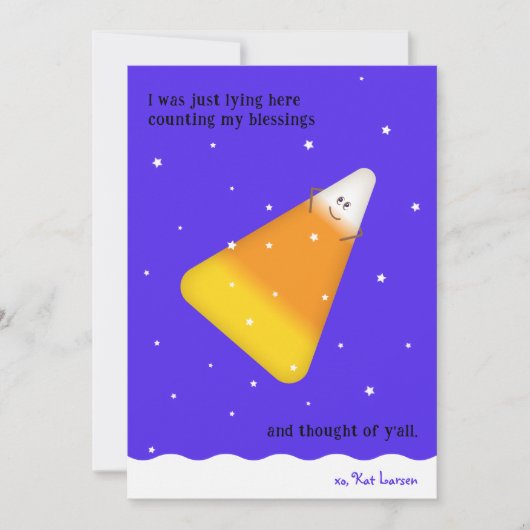 Candy Corn Happy Herfst Holiday Kaart (Voorkant)