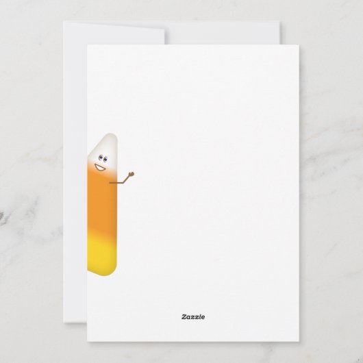 Candy Corn Happy Herfst Holiday Kaart (Achterkant)