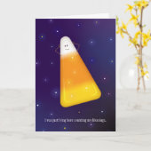 Candy Corn Happy Herfst Y'all Wenskaart Kaart (Gele Bloem)