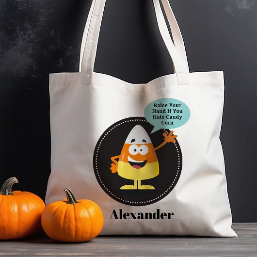 Candy Corn Hater Gepersonaliseerde Halloween Tote Bag