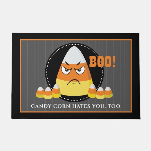 Candy Corn Hater Halloween Deurmat (Voorkant)