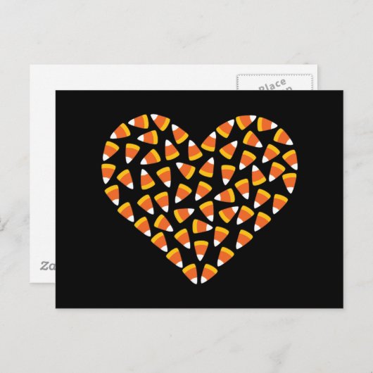 Candy Corn Heart Briefkaart (Voorkant / Achterkant)