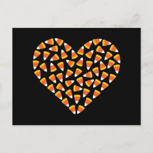 Candy Corn Heart Briefkaart