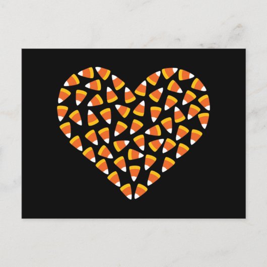 Candy Corn Heart Briefkaart (Voorkant)