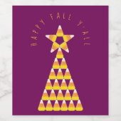 Candy Corn-Herfst voor kerstbomen Wijn Etiket (Enkel label)