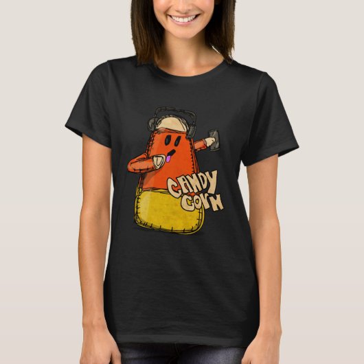 Candy Corn Hipster Halloween Graphic Great for Bo T-shirt (Voorkant)