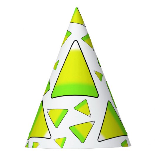 Candy Corn in Green & Yellow Feesthoedjes (Voorkant)
