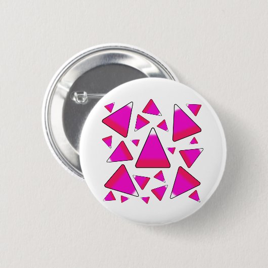 Candy Corn in Pinks Ronde Button 5,7 Cm (Voorkant /achterkant)