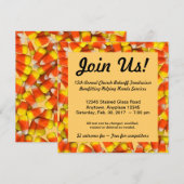 Candy Corn Invitation Kaart (Voorkant / Achterkant)