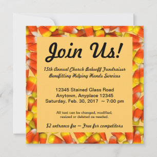 Candy Corn Invitation Kaart