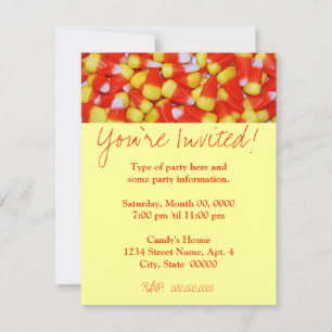 Candy Corn Invitation Kaart