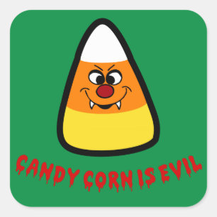 Candy Corn is kwaad Vierkante Sticker