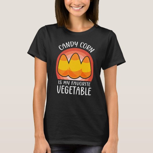 Candy Corn is mijn favoriete groente drie Snoepjes T-shirt (Voorkant)