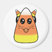 Candy Corn Kat Magnet (Voorkant)