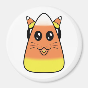 Candy Corn Kat Magnet