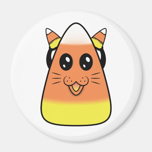 Candy Corn Kat Magnet (Voorkant)