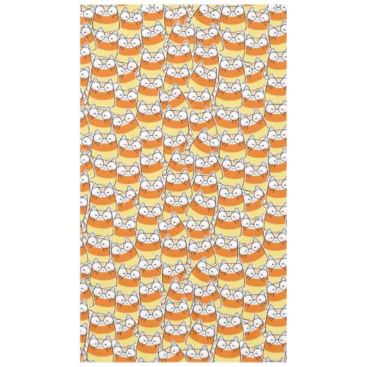 Candy Corn Kat Patroon Tafelkleed (Voorkant)