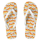 Candy Corn Kat Patroon Teenslippers (Voetbed)
