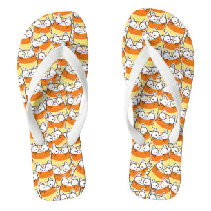 Candy Corn Kat Patroon Teenslippers