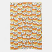 Candy Corn Kat Patroon Theedoek (Verticaal)