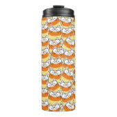 Candy Corn Kat Patroon Thermosbeker (Voorkant)