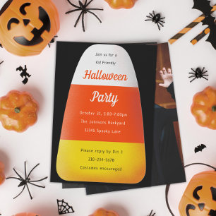 Candy Corn Kinder Halloween Party Kaart