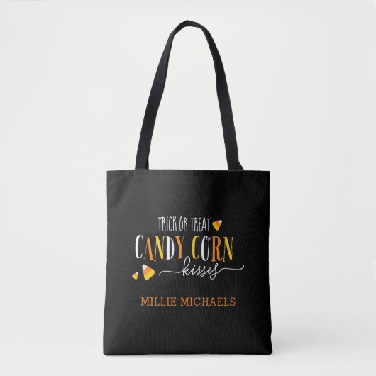 Candy Corn Kisses Halloween Canvas tas (Voorkant)