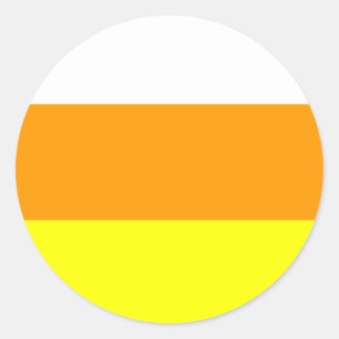 Candy Corn-kleur Ronde Sticker