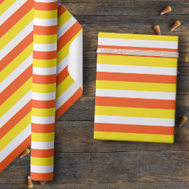 Candy Corn Kleuren Gestreept Halloween Wrapping Pa Cadeaupapier