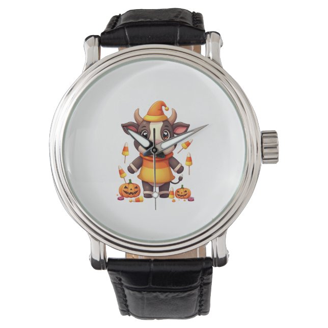 Candy Corn Koe Horloge (Voorkant)