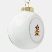 Candy Corn Koe Keramische Bal Ornament (Links)